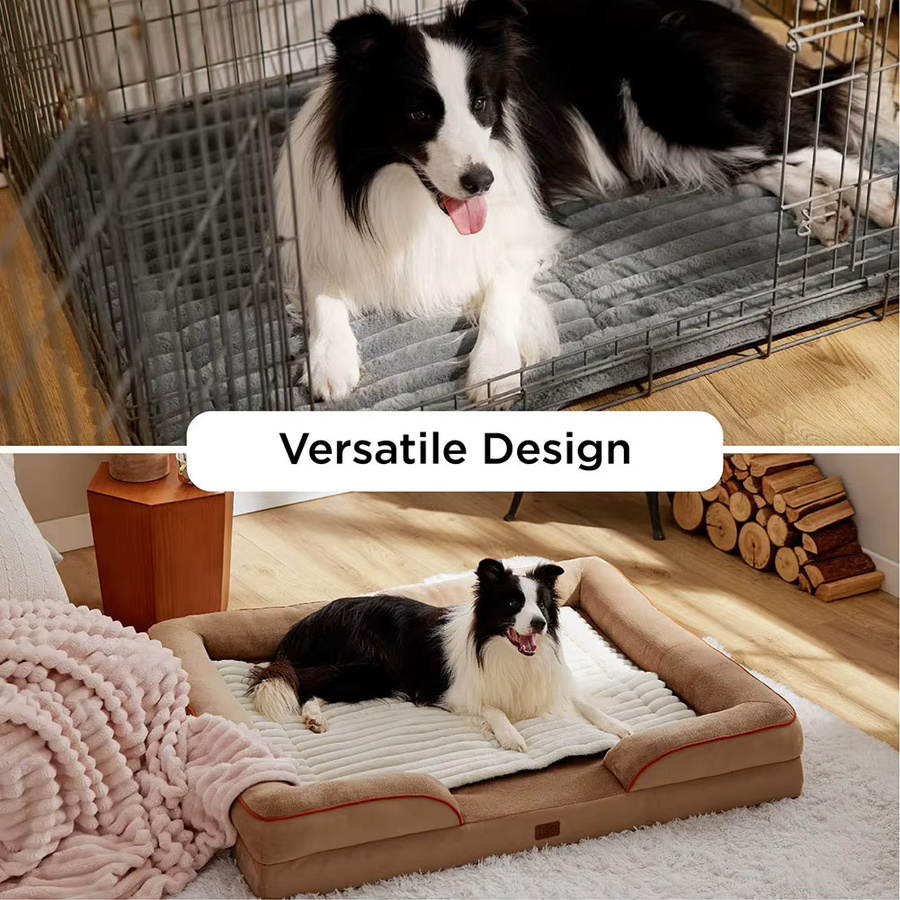 Selbstwärmende Haustiermatte von DOORSACCERY für Hunde und Katzen aus ultraweichem Fleece in Weiß, maschinenwaschbar - Bild 2