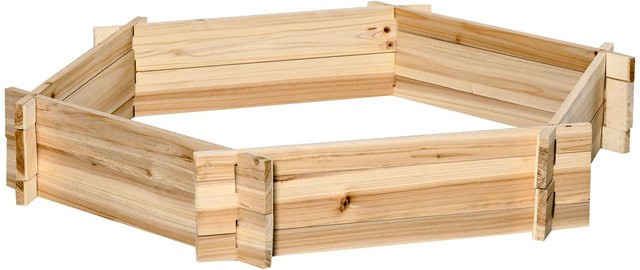 Outsunny Hochbeet aus Tannenholz in Beige und Natur, B: 100 cm, H: 92 cm - Bild 1