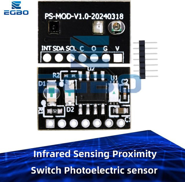 EGBO Infrarot Näherungsschalter Photoelektrischer Sensor für automatische Händetrockner und Wasserhähne, Schwarz - Bild 1