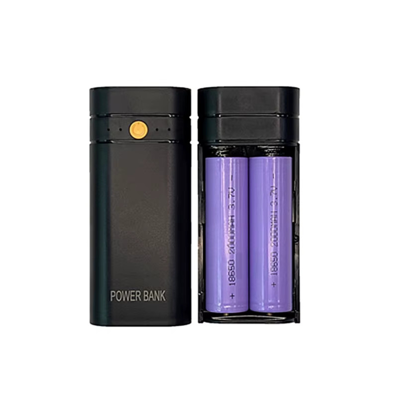 LMDAOO Powerbank-Gehäuse in Schwarz mit 6000mAh Kapazität, 5V 2A, USB Typ-C und Platz für 2x 18650 Akkus (ohne Batterien) - Bild 2