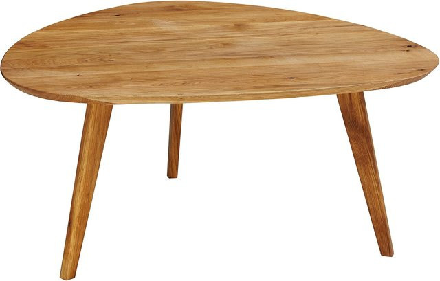 Couchtisch Narvik aus massiver Wildeiche in Wankelform, Farbe Braun - Bild 1