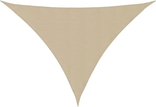 Furnicato Sonnensegel aus Oxford-Gewebe, dreieckig, Beige, B/T/H: 3 x 4 x 5 m - Bild 1