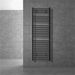 LuxeBath Badheizkörper Sahara Handtuchheizkörper aus Stahl, Anthrazit, B: 50 cm, H: 150 cm, mit Seitenanschluss - Bild 1
