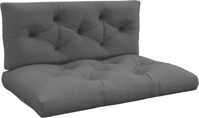 Outsunny Sitzkissen-Set für Draußen aus Polyester, 2er-Set, Dunkelgrau, B: 120 cm, T: 80 cm, H: 12 cm - Bild 1