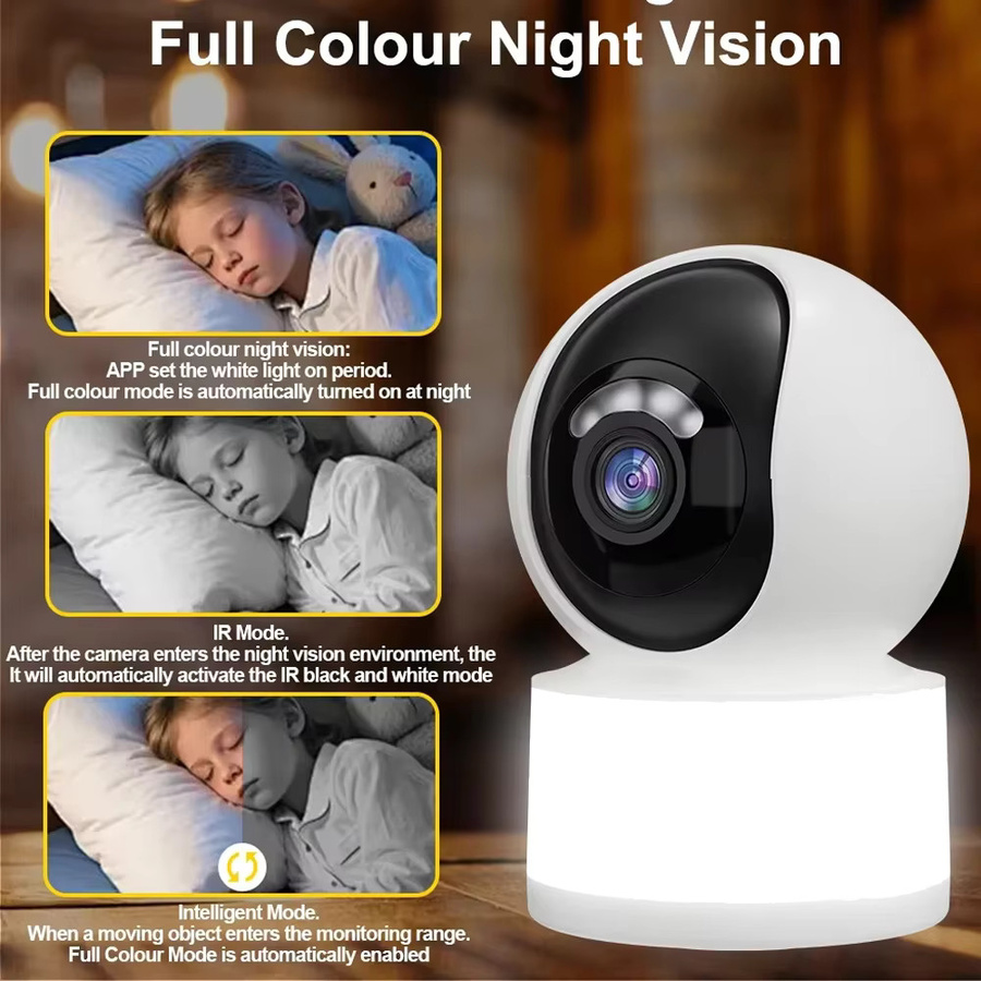 Tuya Smartlife 5MP 2K IP-Kamera Speed Dome PTZ-WLAN-Überwachungskamera mit Auto-Tracking für Innenräume, Weiß - Bild 5