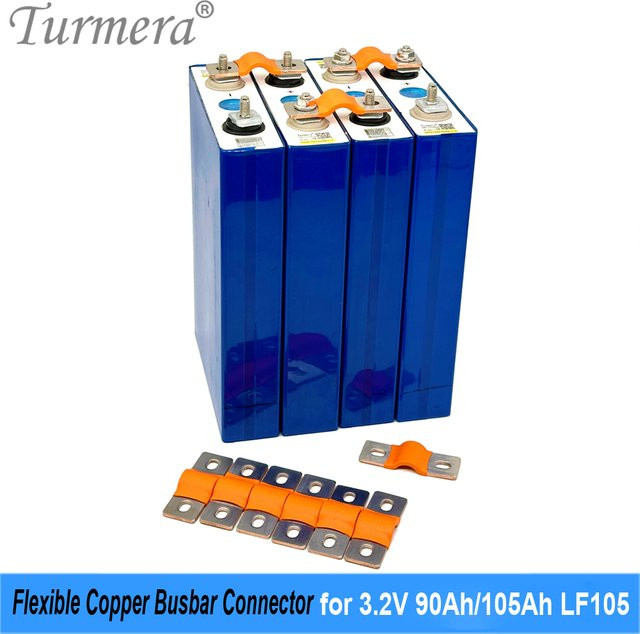 Turmera Flexible Kupfer Sammelschiene für LiFePO4 Batterien 12V 24V 48V, Lochabstand: 38 mm, Anschluss: 2 mm, 400A, Farbe: Gold - Bild 1