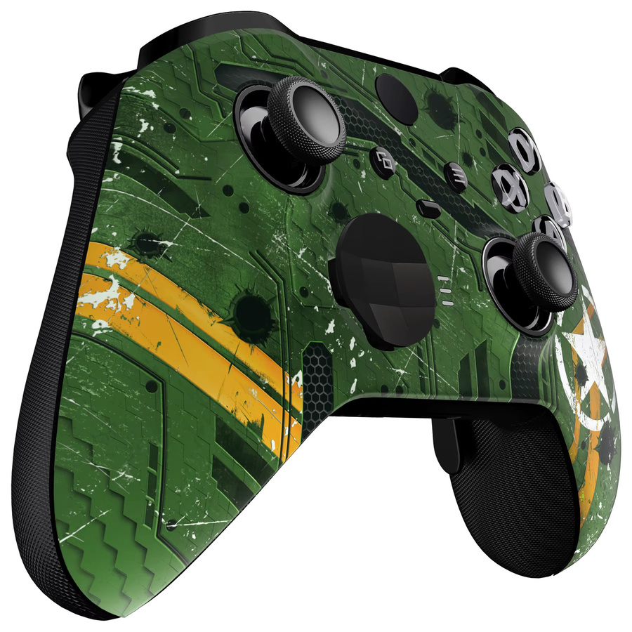 eXtremeRate Soft Touch Gemusterte Frontplatte und Frontgehäuse Shell Ersatzset für Xbox One Elite Series 2 Controller in Schwarz und Weiß - Bild 3