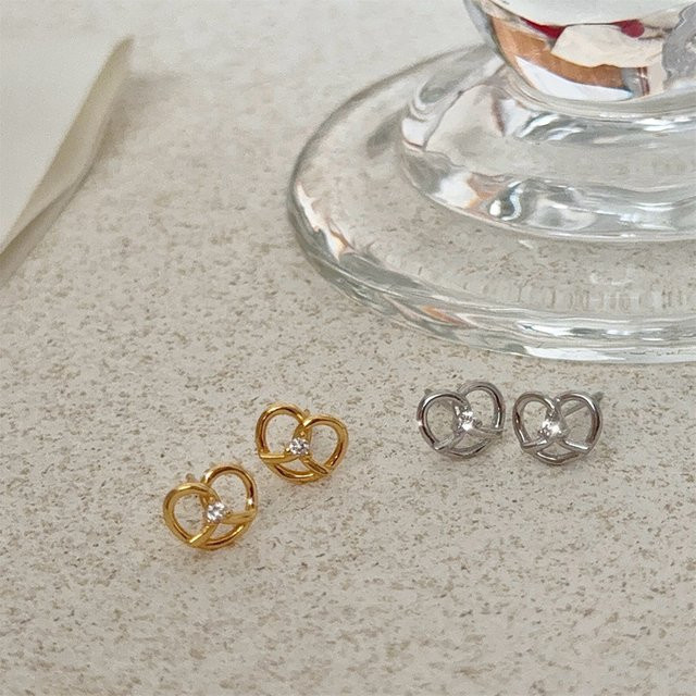 Lakecrystal Ohrstecker 925 Silber, Gold, Zirkonia, Damen - Bild 1