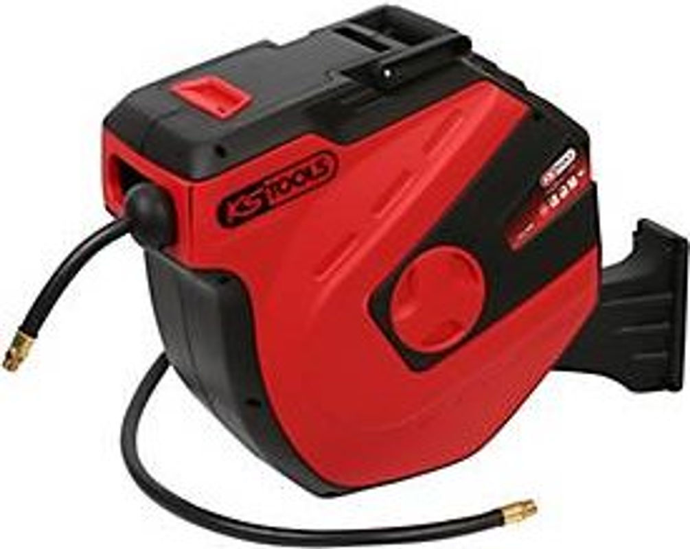 KS Tools Automatischer Druckluftschlauch-Aufroller, Rot, Wandmontage - Bild 3