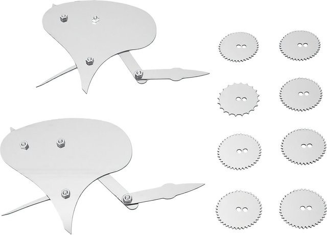 2er-Set Igeteck Vintage Dotting Stifte aus Legierung in Silber mit mechanischem Zahnrad-Linealstift für architektonische Zeichnungen - Bild 1