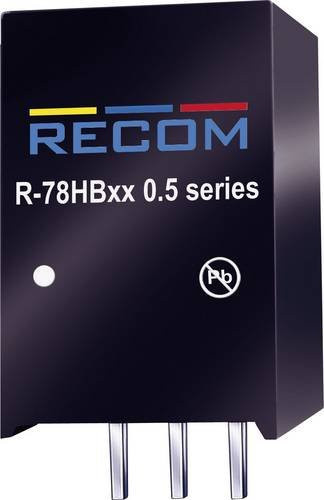RECOM R-78HB12-0.5 DC/DC-Wandler Print 48 V/DC auf 12 V/DC 0.5A 6W Schwarz - Bild 1
