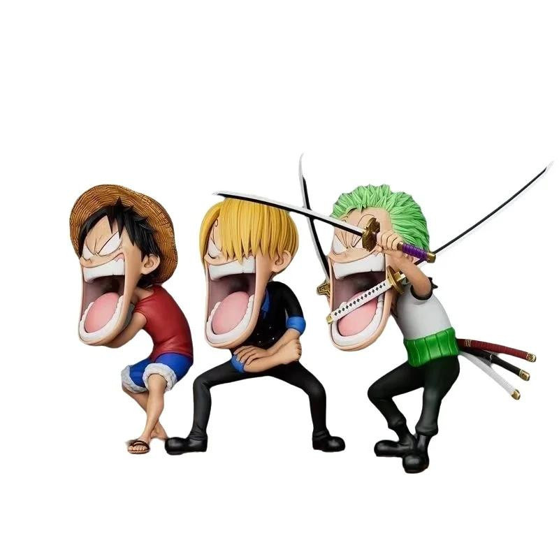 Yiran toy 1 One Piece Actionfigur Luffy Sanji Zoro PVC Karikatur - Bild 1