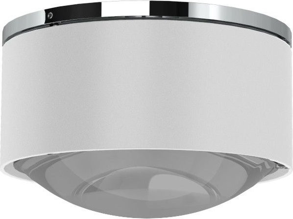 Top Light Puk Maxx One 2 LED-Deckenleuchte in Weiß matt und Chrom mit warmweißem Licht (2700K) - Bild 1