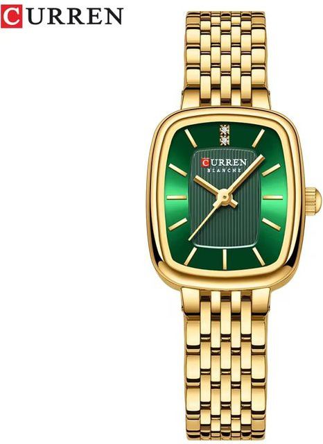 CURRN Armbanduhr Edelstahl, Quarz, Eckig, Gold, Damen, 3 ATM - Bild 1