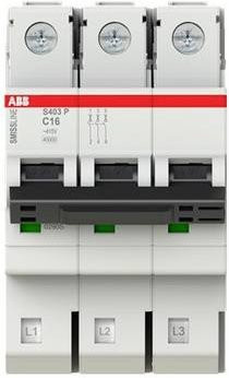 ABB S403P-C16 Leitungsschutzschalter 16A 415V Grau - Bild 1