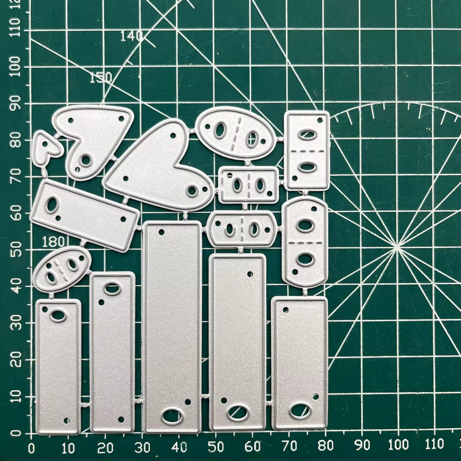 Metallschneideform Herzanhänger in Silber für DIY Scrapbooking und Grußkarten - Bild 3