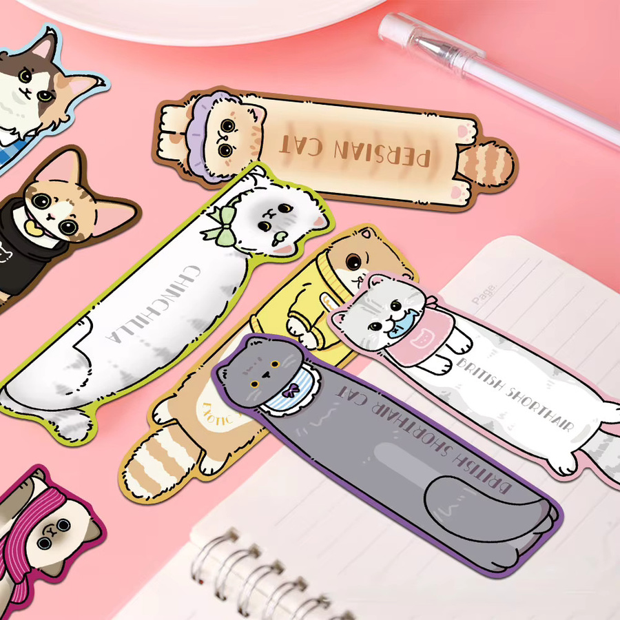 30 Stück Ästhetische Katzen Lesezeichen aus Papier in Multicolour für deine Bücher - Bild 1
