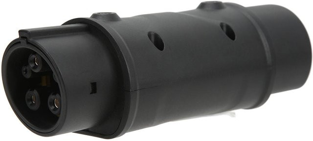 KaiSai Ladeadapter Typ 2 auf Typ 1 für Elektrofahrzeuge, flammhemmend nach UL94-V-0, 16A/32A, 230V, Grau - Bild 1