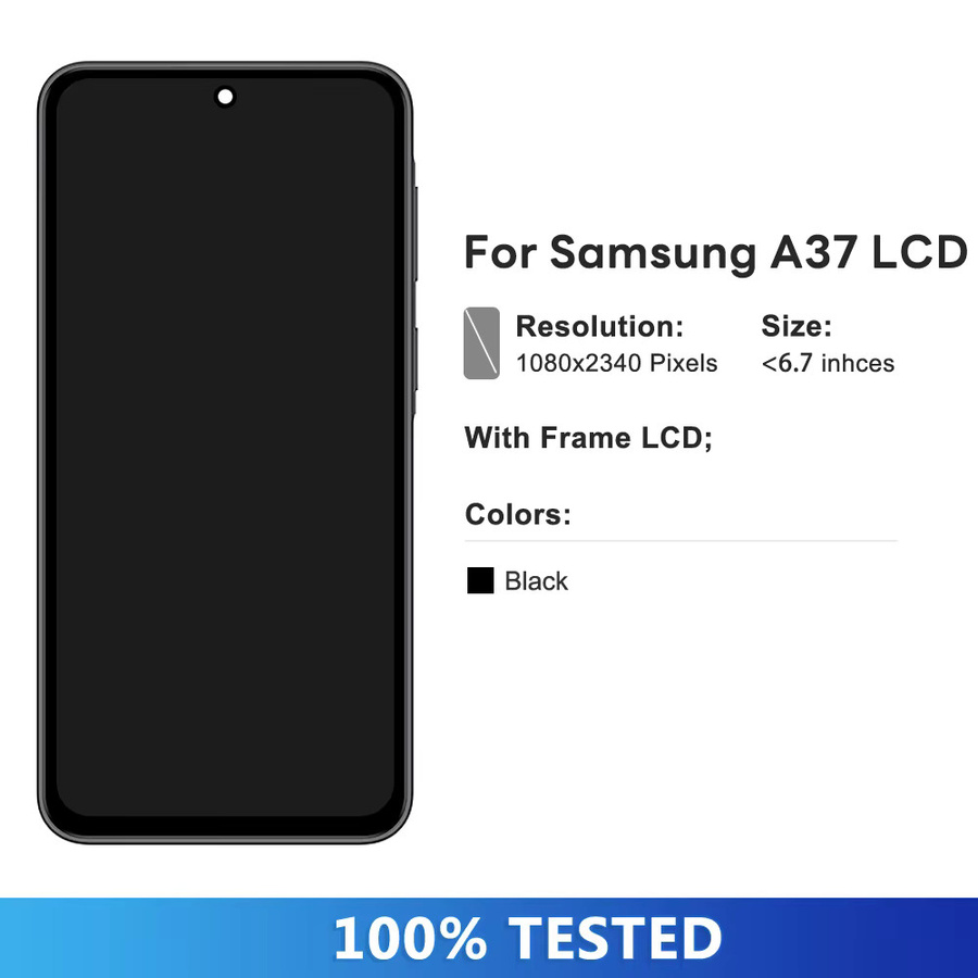 Samsung A37 5G LCD Display mit Touchscreen Digitizer in Schwarz für SM-A376E und SM-A376B als Bildschirmersatz - Bild 2