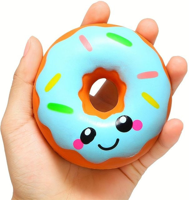 Kawaii Donut Squishy Knet-Fidget-Spielzeug, 10 cm, weiches Stressabbau-Sensorik-Spielzeug - Bild 1