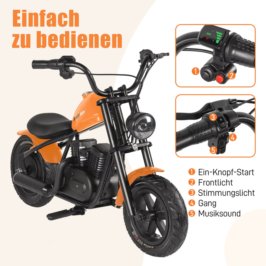 Sinaopus Elektro-Motorrad, Kinder Dirt Bike, ab 4 Jahren - Bild 2