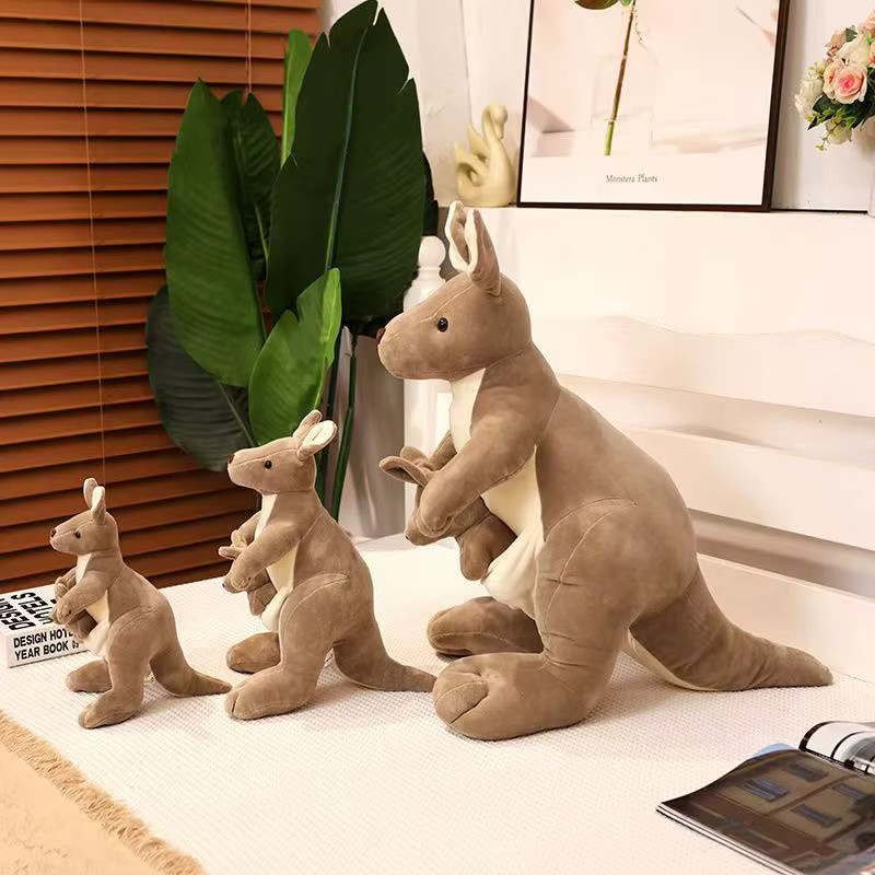 Benchuang Toy Mutter und Kind Känguru Puppe, Plüsch, Braun - Bild 2