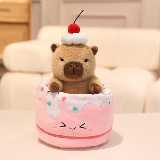 Linyi toy Capybara in Cupcake, Plüschtier, Bunt / Mehrfarbig - Bild 1