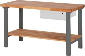 STIER Werkbank Premium mit 1 Schublade und Ablageboden, Braun, B/T/H: 150 x 70 x 84 cm - Bild 1