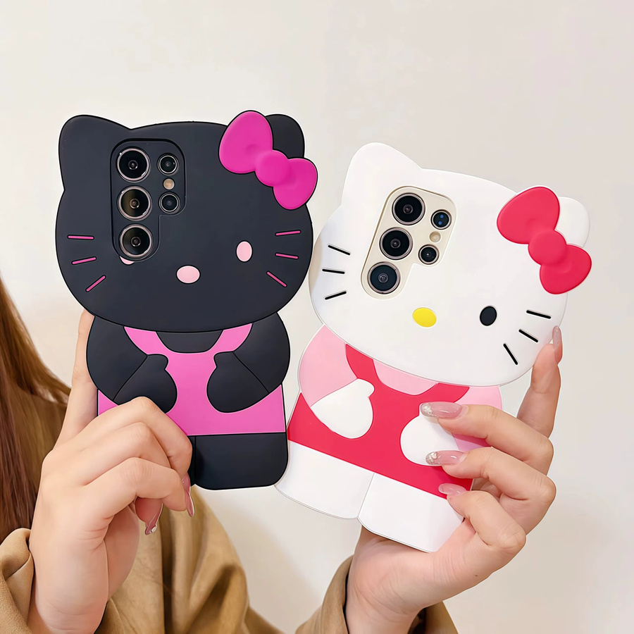 Hello Kitty Handyhülle für Samsung Galaxy S20 S21 S22 S23 S24 S25 S26 Plus Ultra FE A15 A16 A53 A57 in Weiß und Multicolour mit Cartoon Design - Bild 4