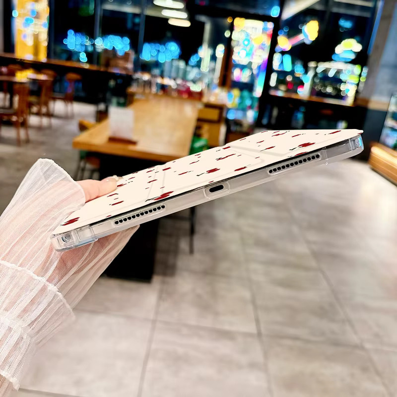 Kirschmuster Schutzhülle für Apple iPad Pro 10/11 Zoll und iPad Air Generationen in Weiß - Bild 3