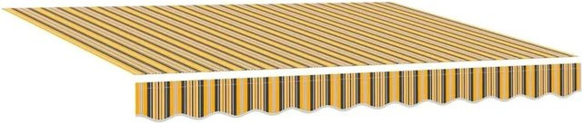 vidaXL Markisenersatzstoff aus Polyester in Orange und Schwarz, B x H: 2,5 x 2 m - Bild 1