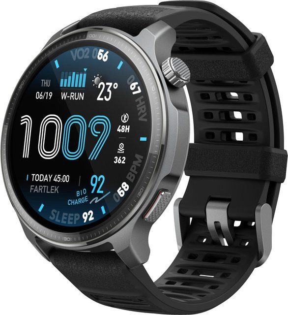 Amazfit Balance 2 XT Smartwatch in Schwarz mit GPS, NFC-Zahlung und Telefonfunktion - Bild 1