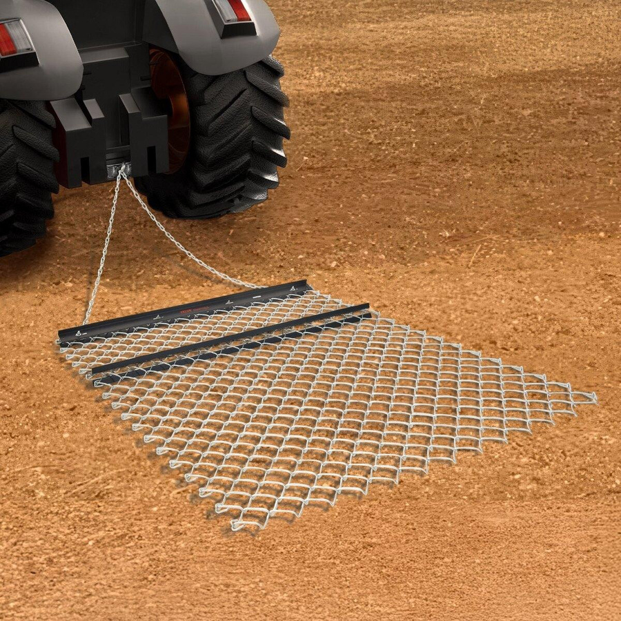 Buying Solutions MB Kettengrubber Ziehstriegel aus Stahl in Schwarz für ATV UTV und Traktor, B/H: 122 x 152 cm - Bild 2