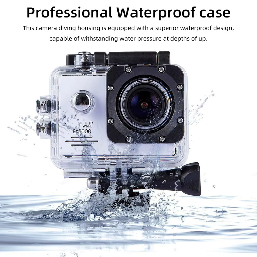 SJCAM SJ4000 Unterwasser-Tauchgehäuse in Transparent als wasserdichtes Schutzgehäuse und Zubehör - Bild 3