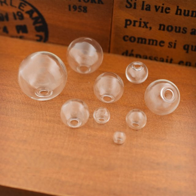 SNASAN Glaskugel, hohle Glaskugel, Weiß, Unisex, 8–25 mm - Bild 1