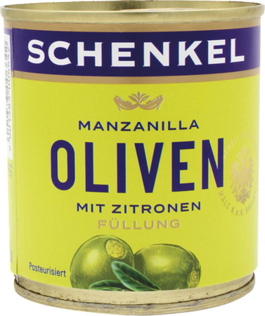 Schenkel Manzanilla grüne Oliven mit Zitronen-Füllung 200 g
