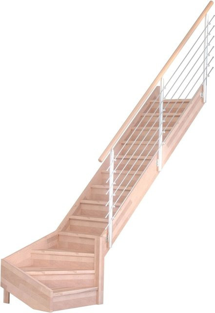 StarWood Treppe Mykonos Pro Buche mit Design-Geländer aus Edelstahl und Setzstufen, Breite: 90 cm - Bild 1