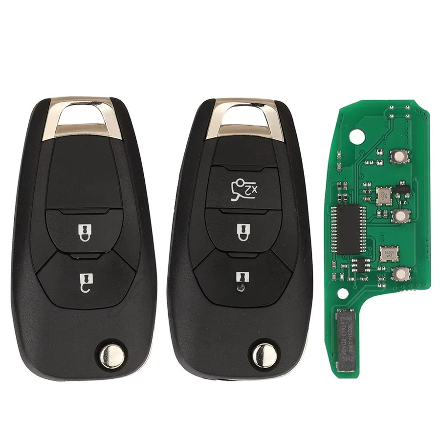 Jingyuqin Fernbedienung Auto Schlüsselanhänger mit 4A Chip für Chevrolet Cruze, Cavalier, Trax und Sonic, Farbe: Schwarz, 433,92 MHz FSK - Bild 3
