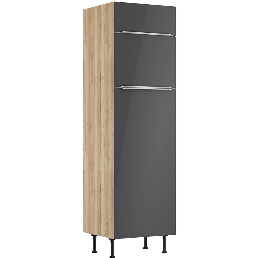 Optifit Küchen-Hochschrank Linus984 für Kühl-Gefrier-Kombination in Anthrazit-Wildeiche, Breite: 60 cm, Höhe: 211,8 cm, Tiefe: 58,4 cm - Bild 2