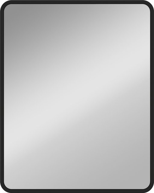 HOMCOM Wandspiegel Schwarz mit Metallrahmen, Rechteckiger Dekorationsspiegel für Badezimmer, Wohnzimmer und Flur, Breite: 50 cm, Höhe: 40 cm - Bild 1