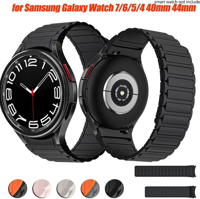 CAOWTAN Uhrenarmband Silikon, Schwarz, Samsung Galaxy Watch - Bild 1