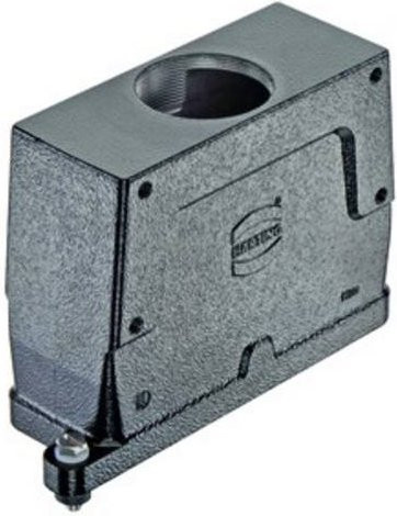Harting Tüllengehäuse 19400240419 in Schwarz aus Aluminium - Bild 1
