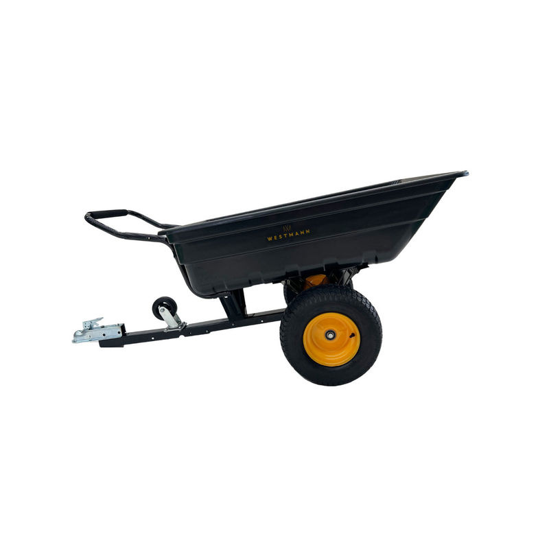 Westmann Schubkarre Prakta XL Schwarz mit Kippfunktion und Kugelkopfkupplung B/H/L: 95,5 x 75 x 167 cm - Bild 2