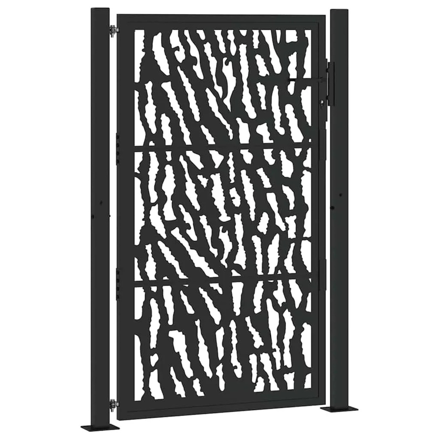 vidaXL Gartentor aus verzinktem Stahl in Schwarz, B/H: 110 x 155 cm - Bild 2