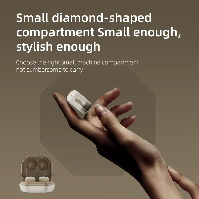AyeBeau TWS Bluetooth Kopfhörer mit Geräuschunterdrückung in Beige - Bild 5