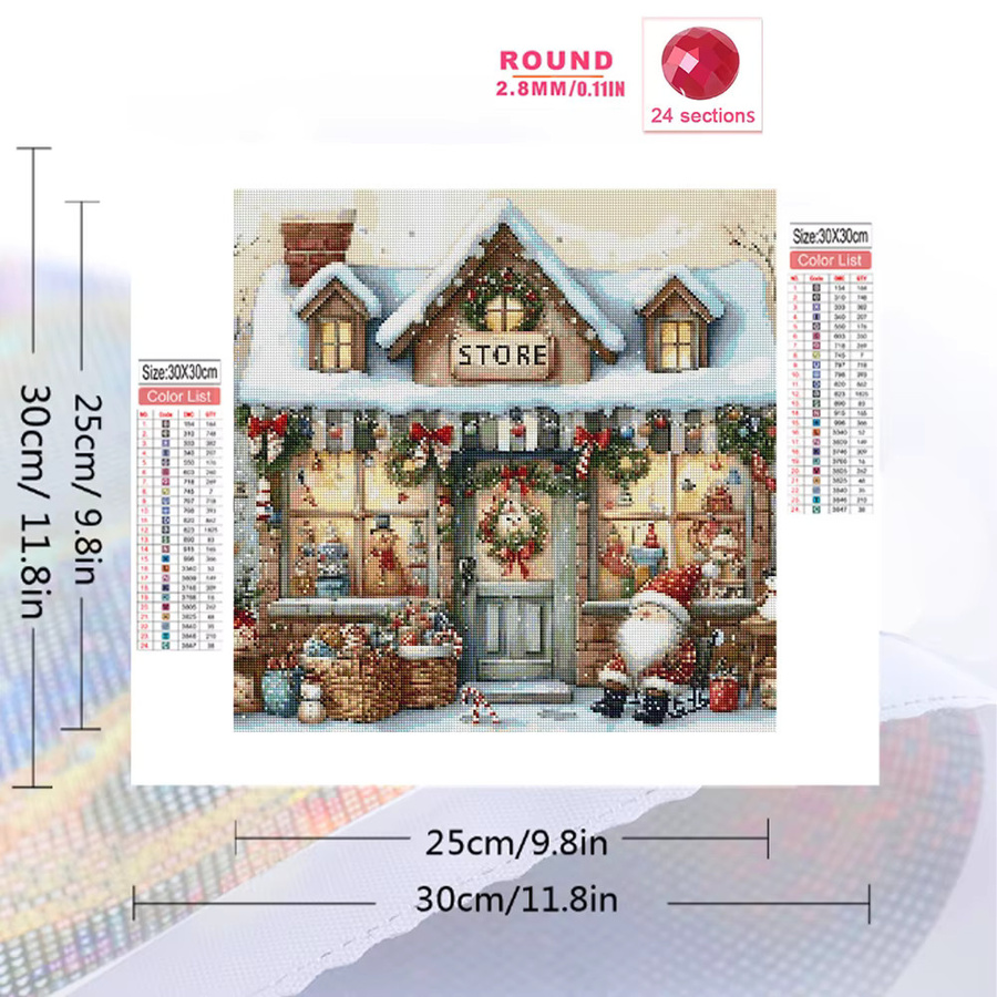 Momoart DIY Diamantmalerei-Set Landschaftsbild mit Wintermotiv als Wandkunst in Multicolour, B/H: 20 x 20 cm - Bild 2