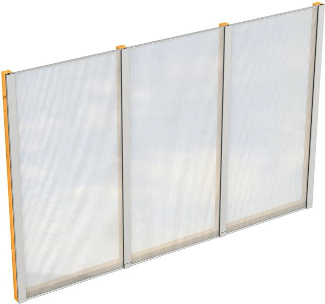 Skan Holz Seitenwand mit Polycarbonatplatten aus Fichte in Eiche Hell, B: 305 cm, H: 200 cm - Bild 1