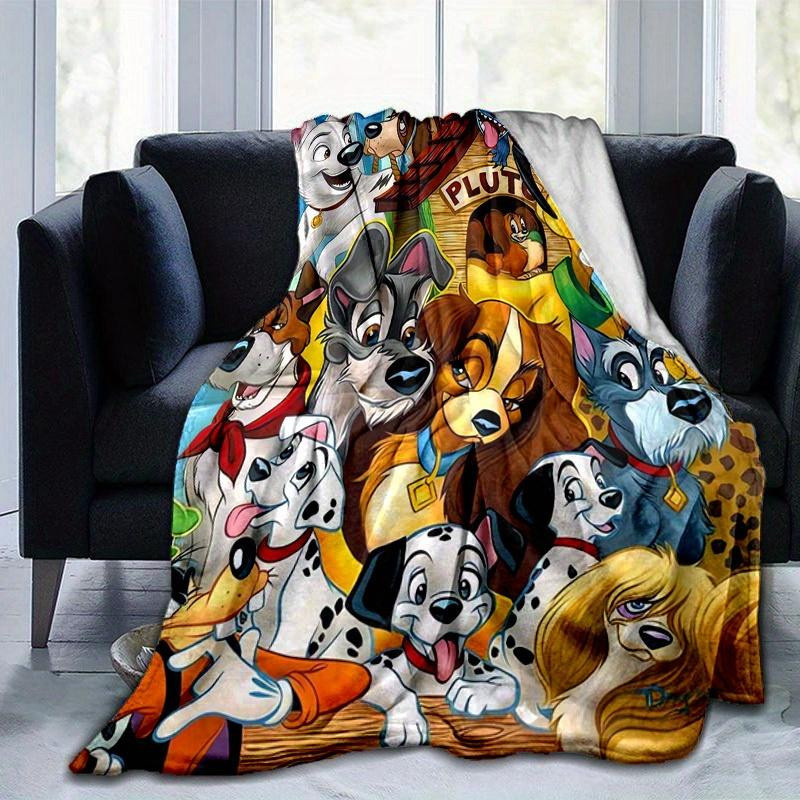 Disney Hunde Kuscheldecke aus Flanell, Mehrfarbig, B/H: 80 x 120 cm - Bild 2