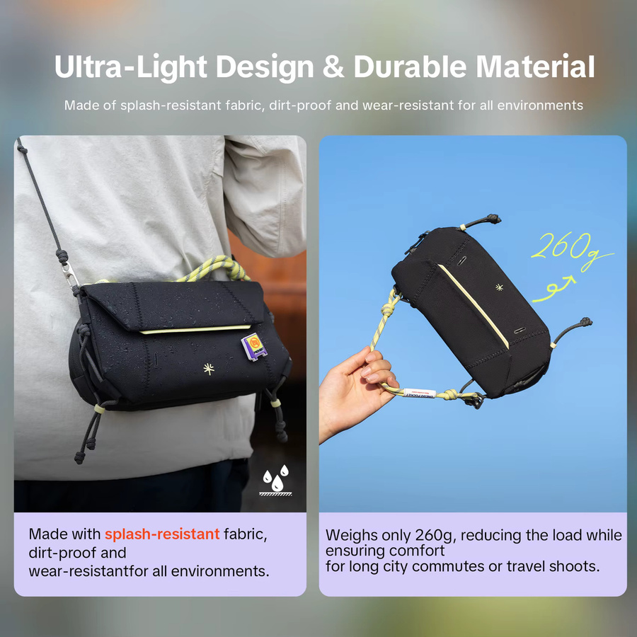PGYTECH OneGo Pocket Sling Kameratasche in Grün für DJI Pocket 3 und Smartphones - Bild 5