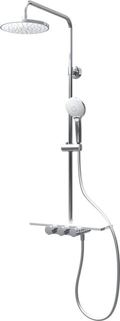 Schulte Duschsystem Rain III Modern mit Ablage in Chrom/Silver - Bild 1
